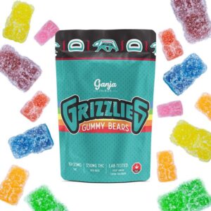 Ganja – Grizzlies Sour Gummy Bears 350mg THC